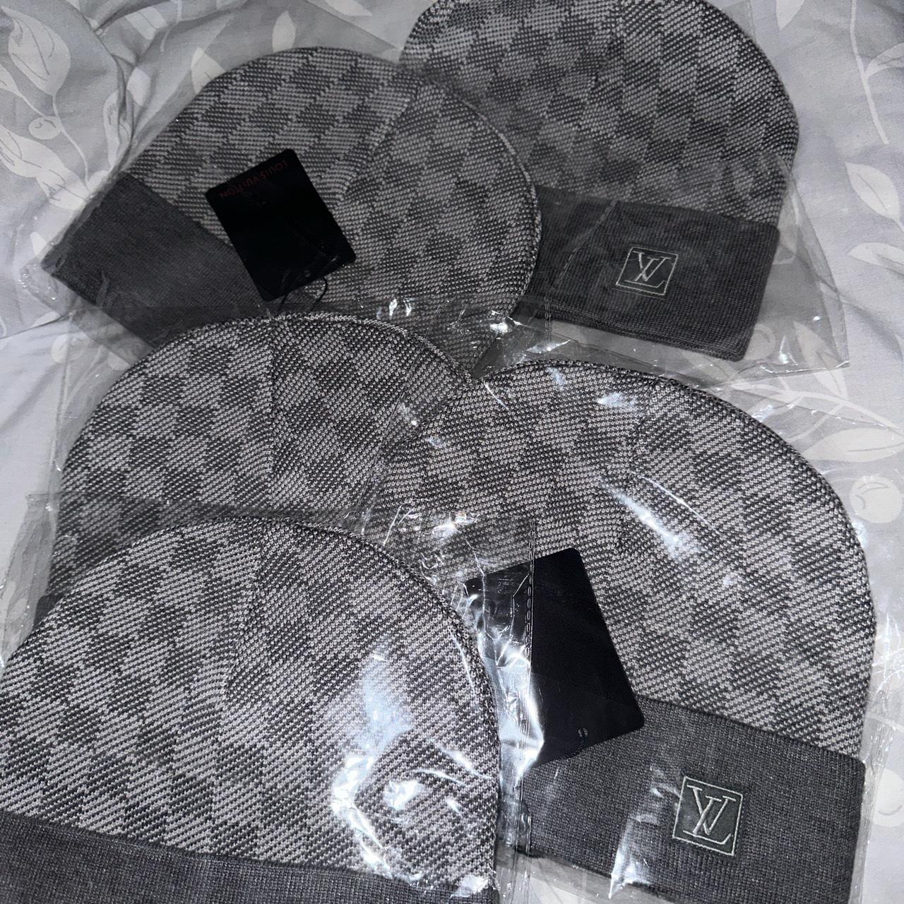 5x Lv beanies Shipping same day you order Sold... Depop
