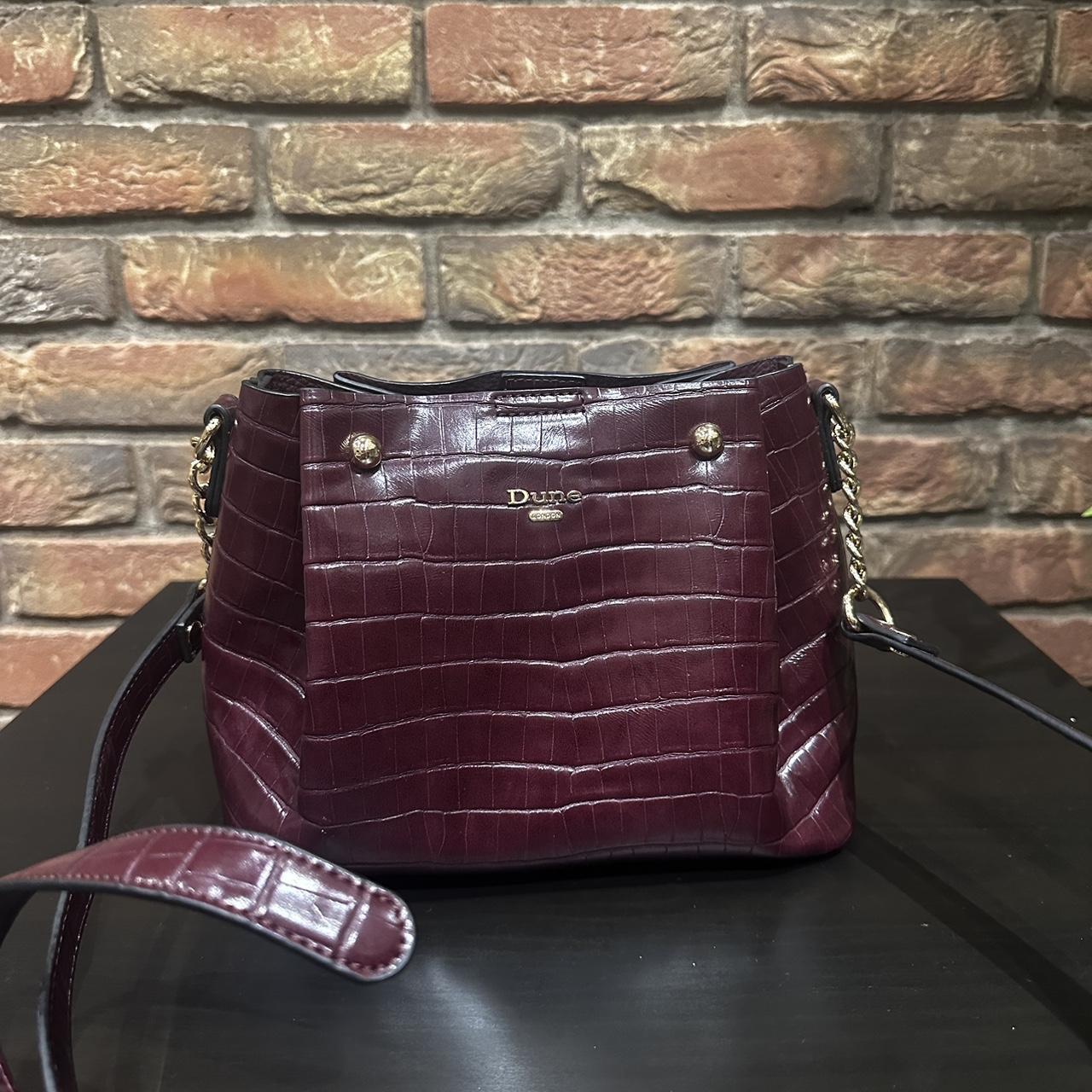 Dune burgundy handbag