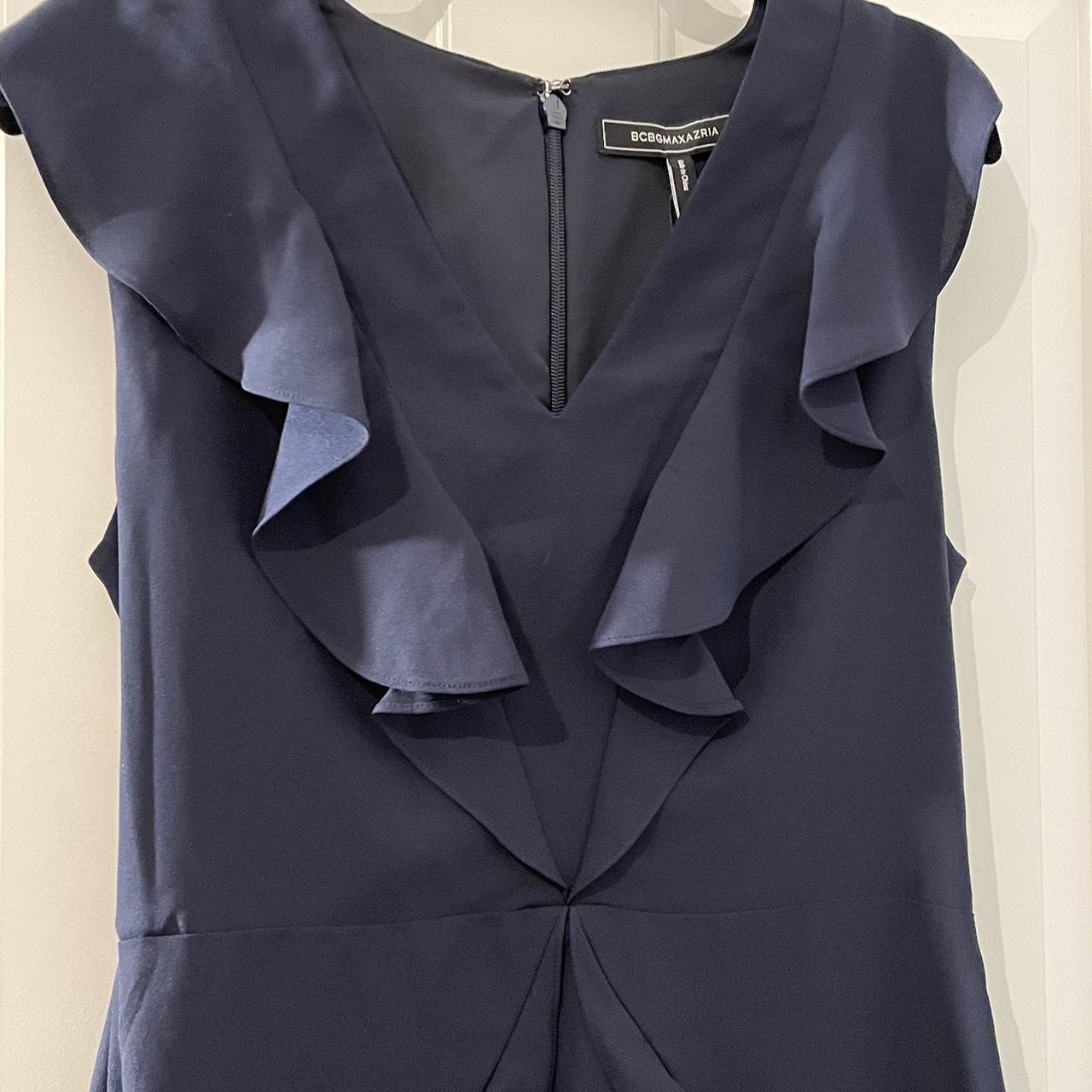 Cheapest BCBG Max Azria NEW Vita Ruched Cap Sleeve Dress in Navy Size 8