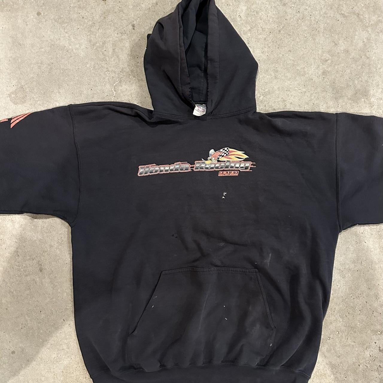 Vintage Honda Racing Hoodie Staining and some paint... - Depop