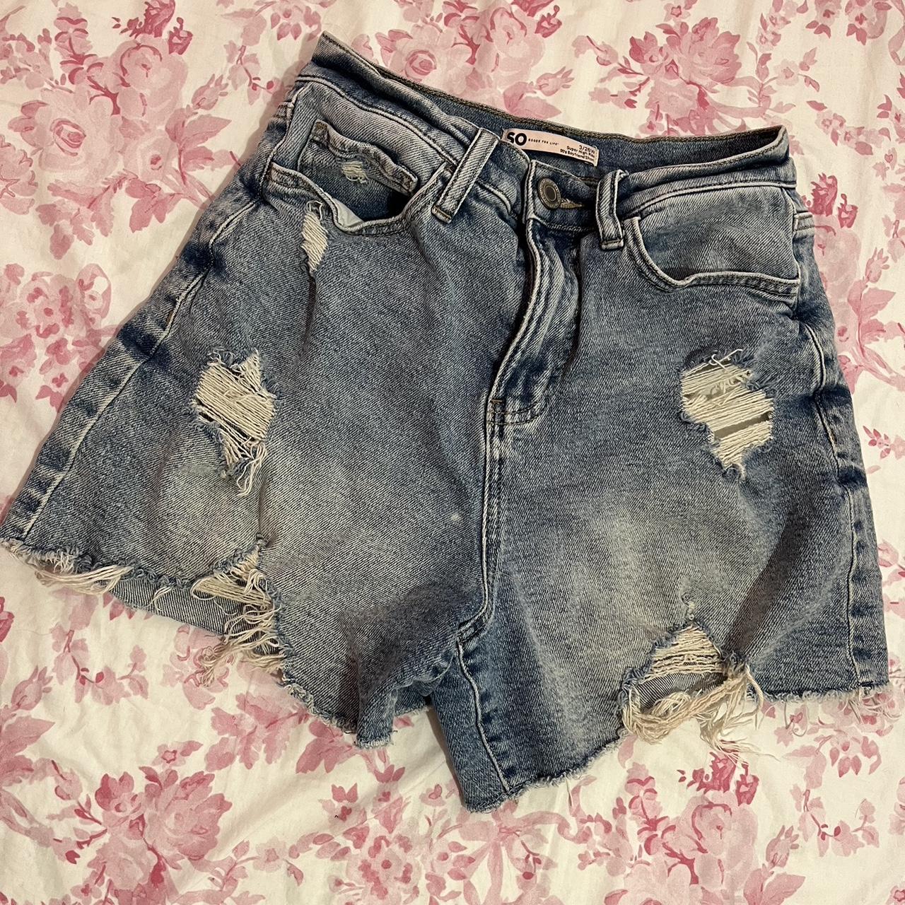 Ripped jean sale shorts target