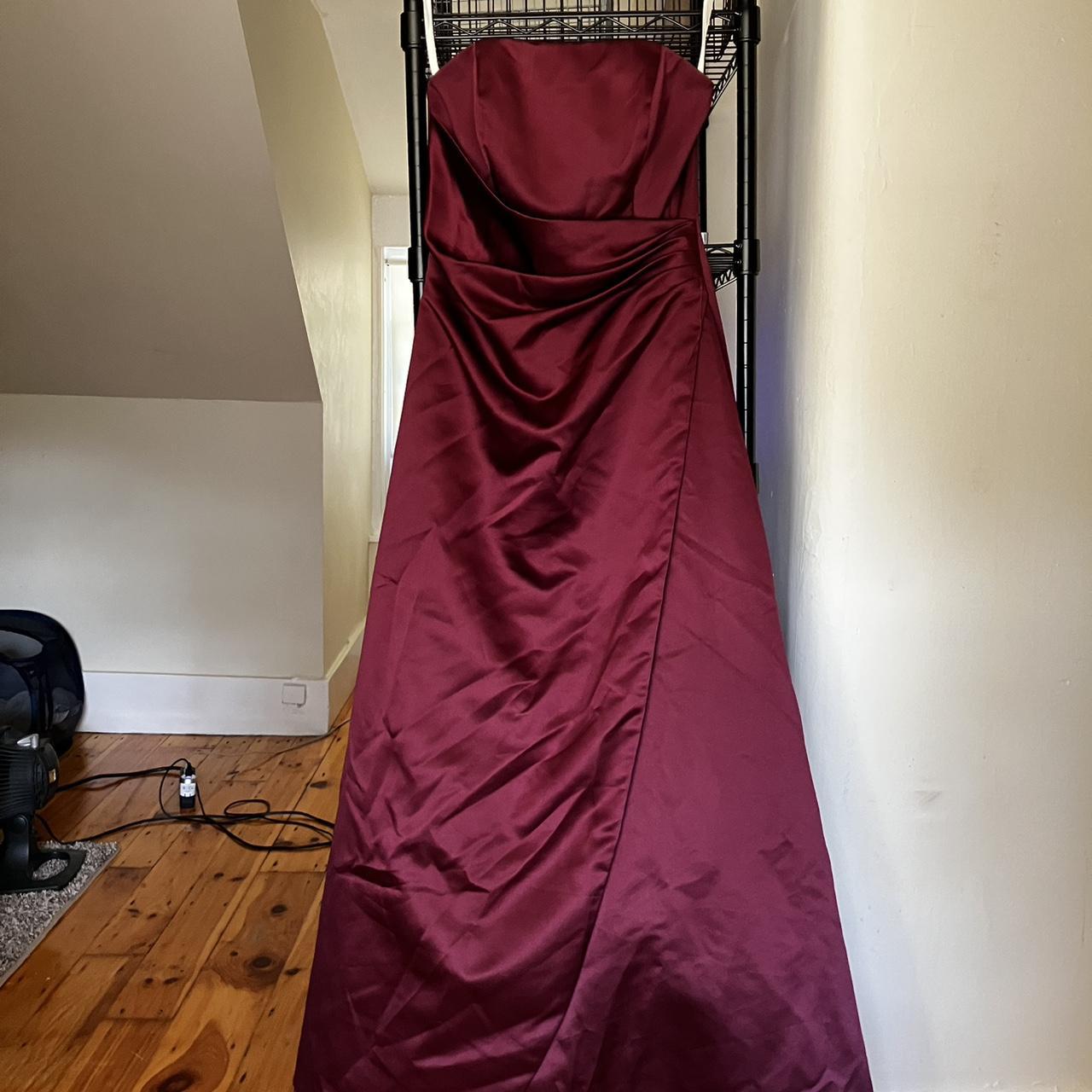 David's bridal burgundy prom on sale dresses