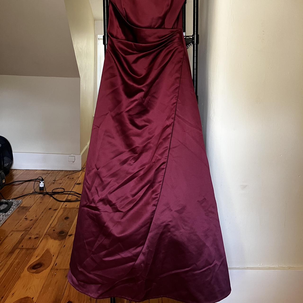 David's bridal maroon store dress