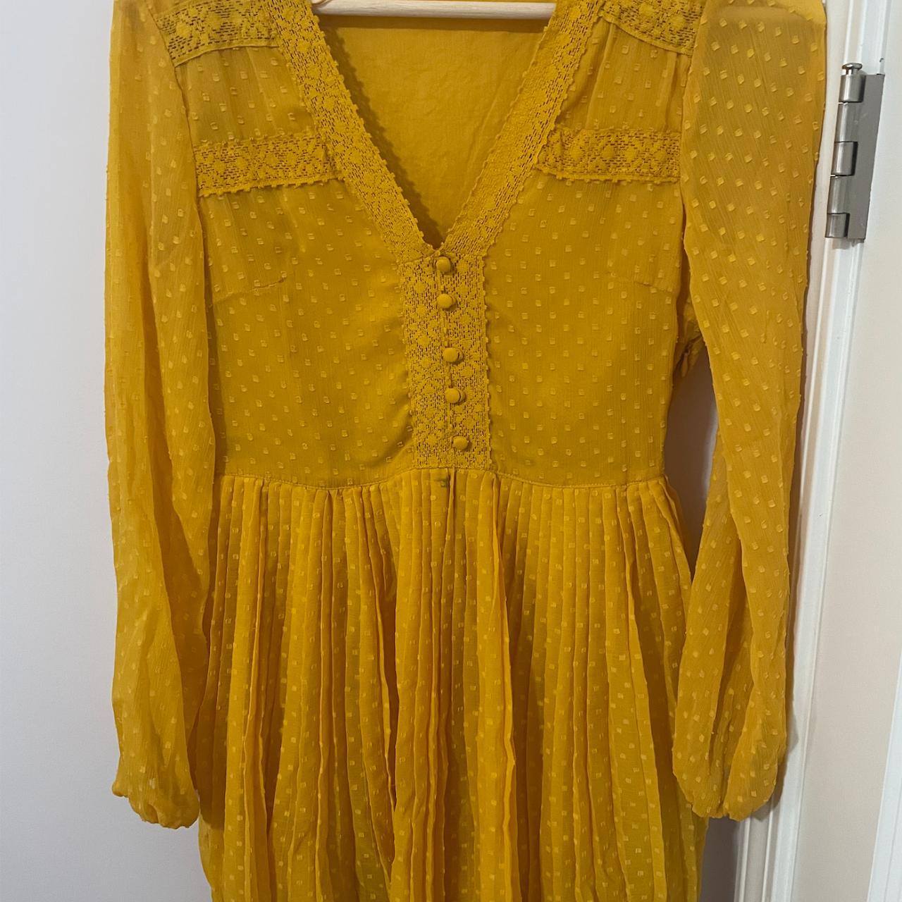 Zara Yellow Dress Depop 6443