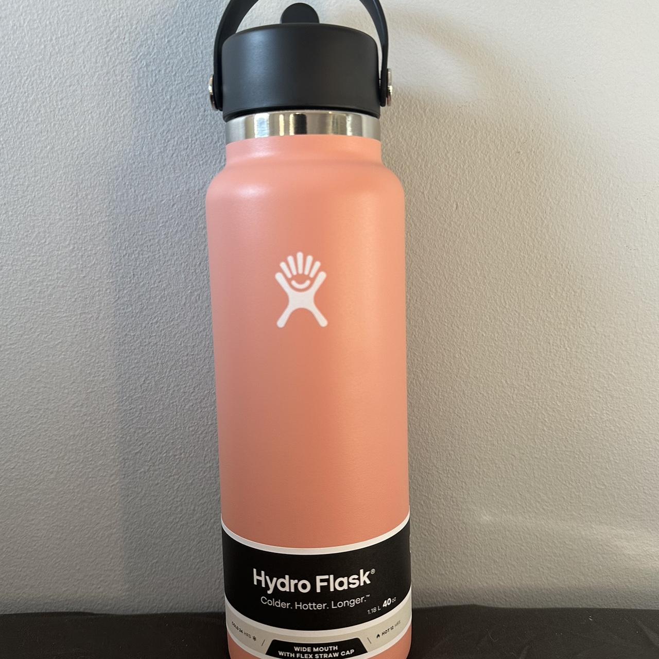 Hydro Flask 40 oz. Wide Mouth Bottle with Flex Straw Cap, Grapefruit