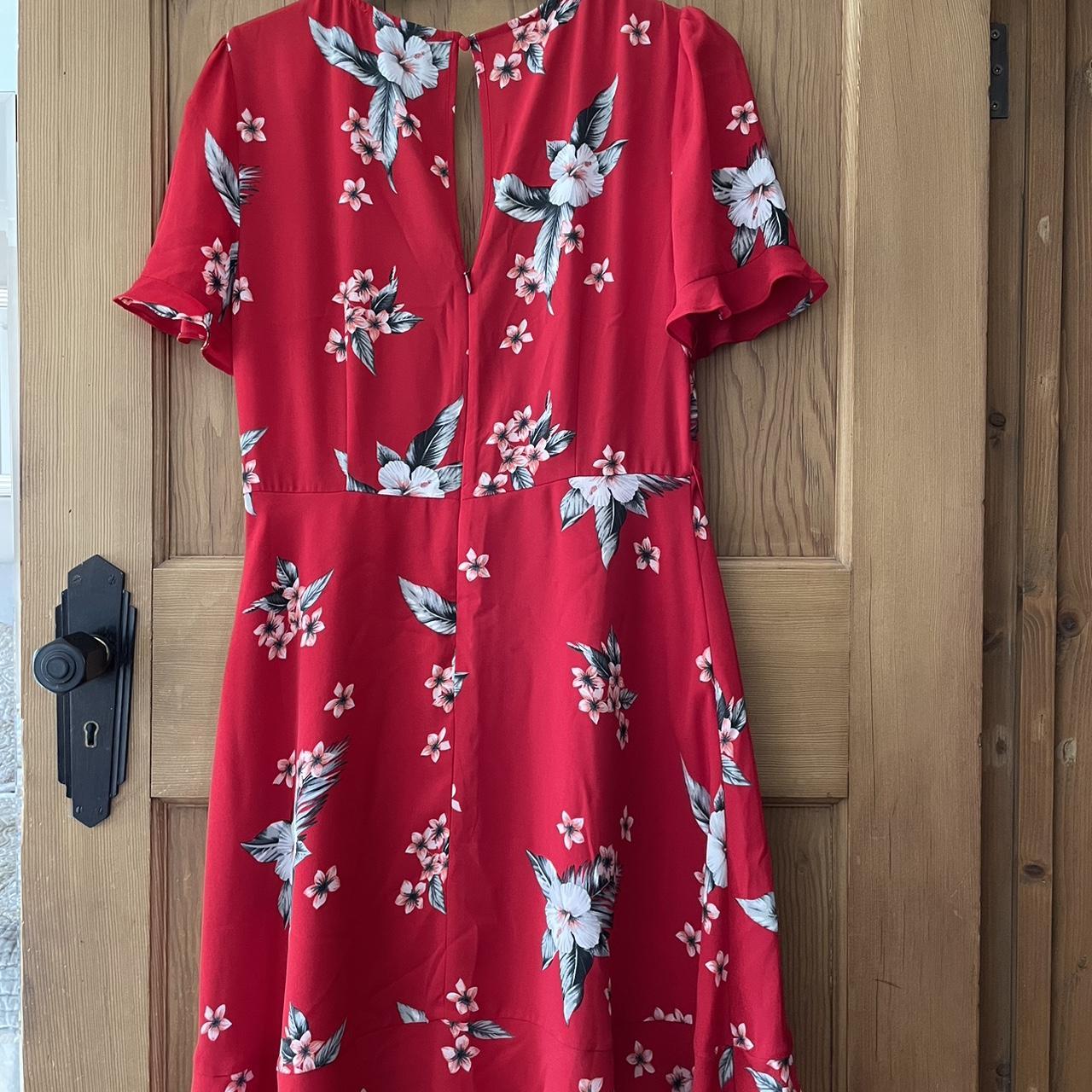 Oasis red floral dress best sale