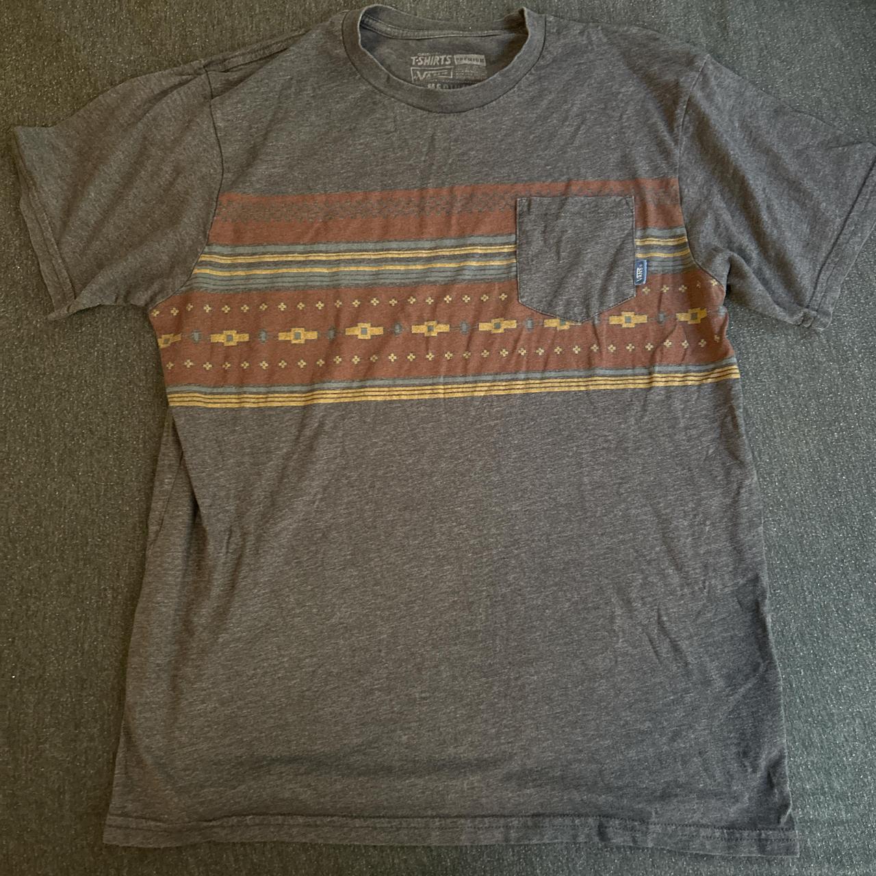 Grey and brown Aztec print pocket tee #90s Vans