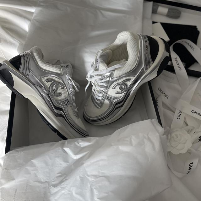 Chanel trainers sale transparent