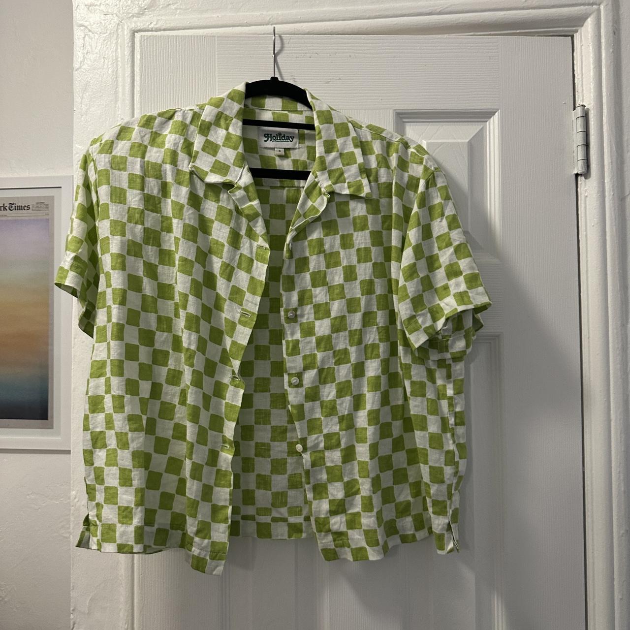 Holiday The Label Women's Green and White Blouse (3)