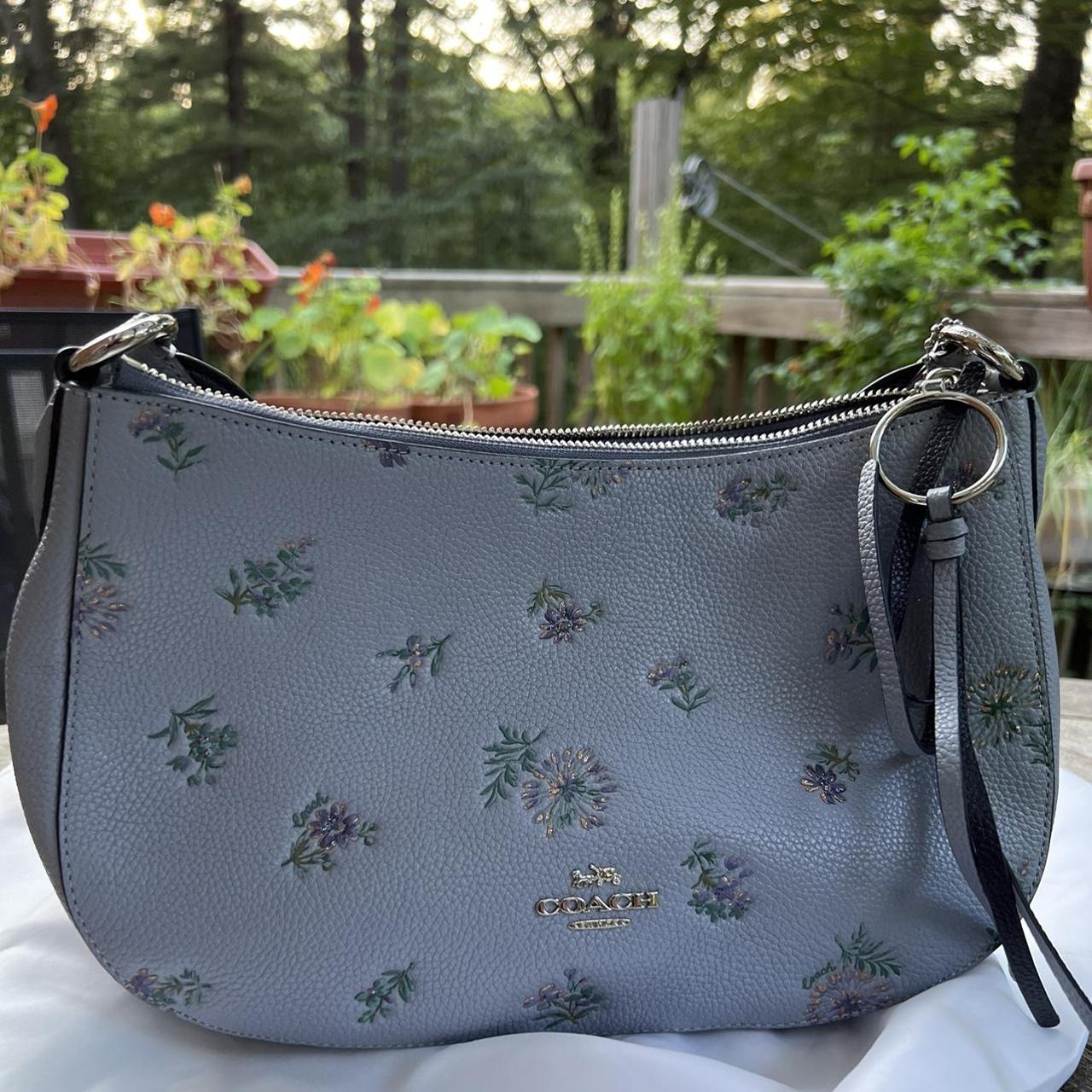 Coach floral print leather sutton online crossbody