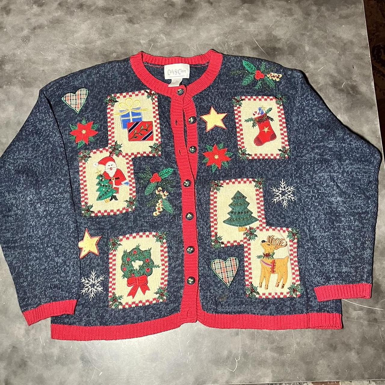 Christmas Button up - size xl - multi color - no... - Depop