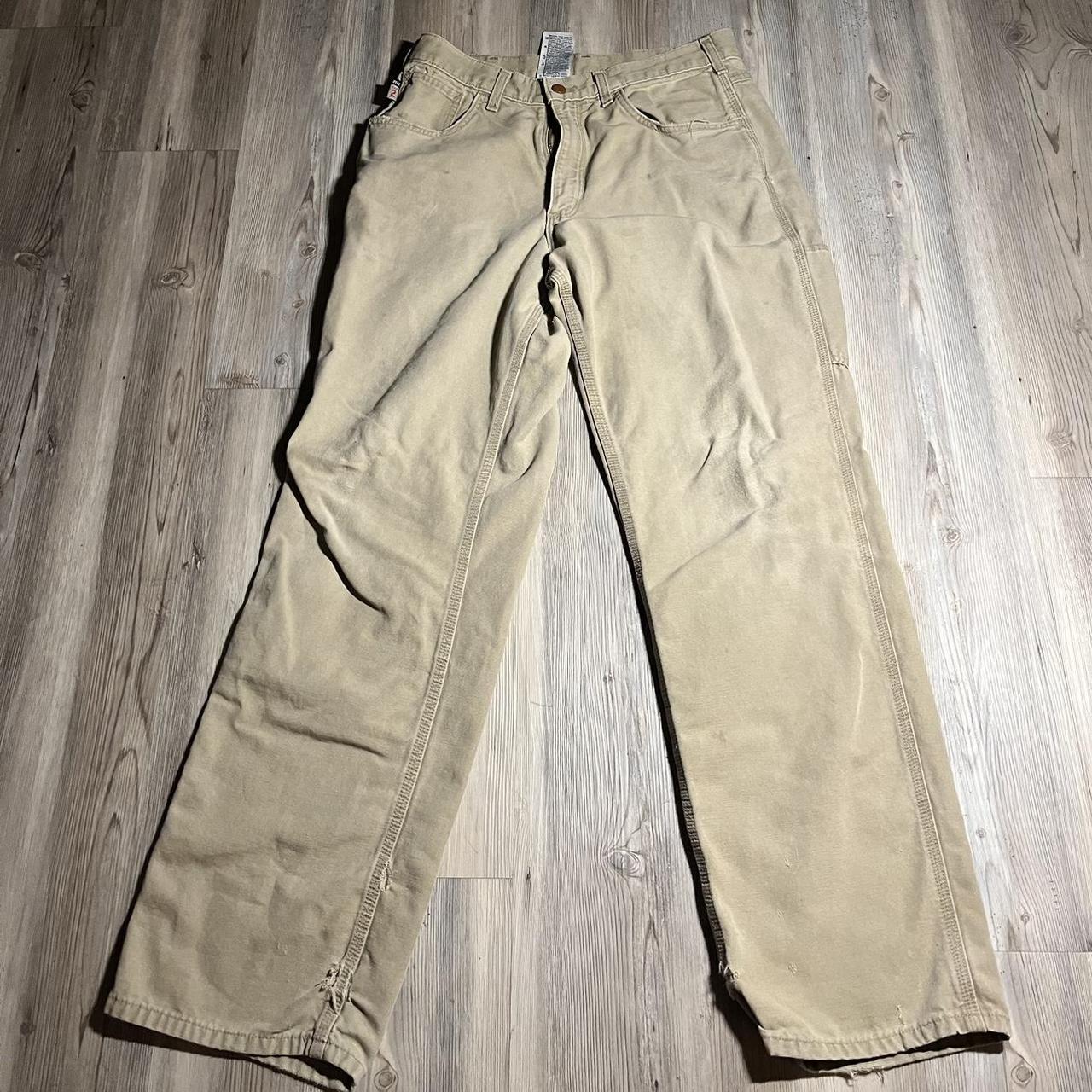 FR Carhartt work pants - size 32x34 - color tan -... - Depop