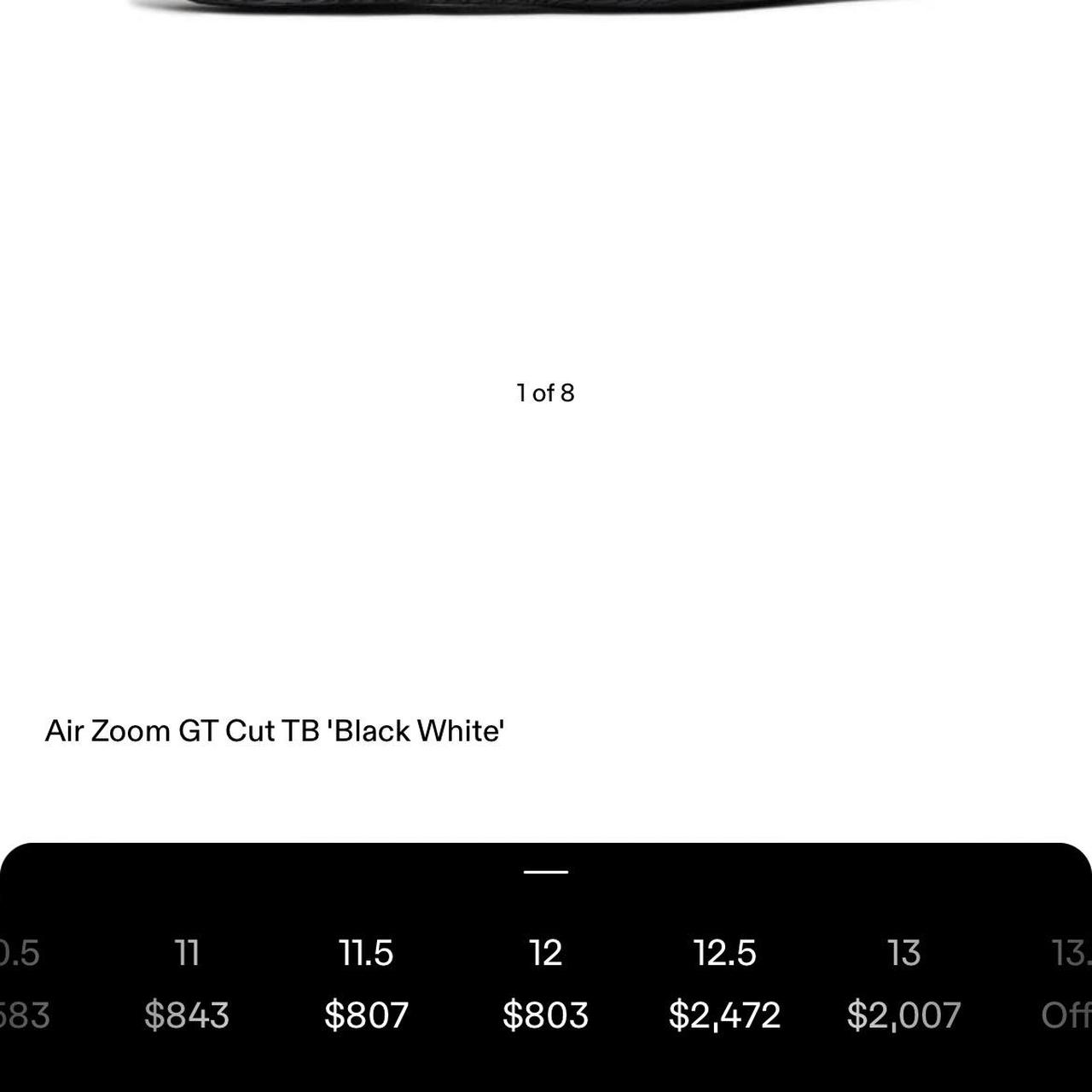 Nike GT Cut ‘Black and White’ Size 12 Worn 2... - Depop
