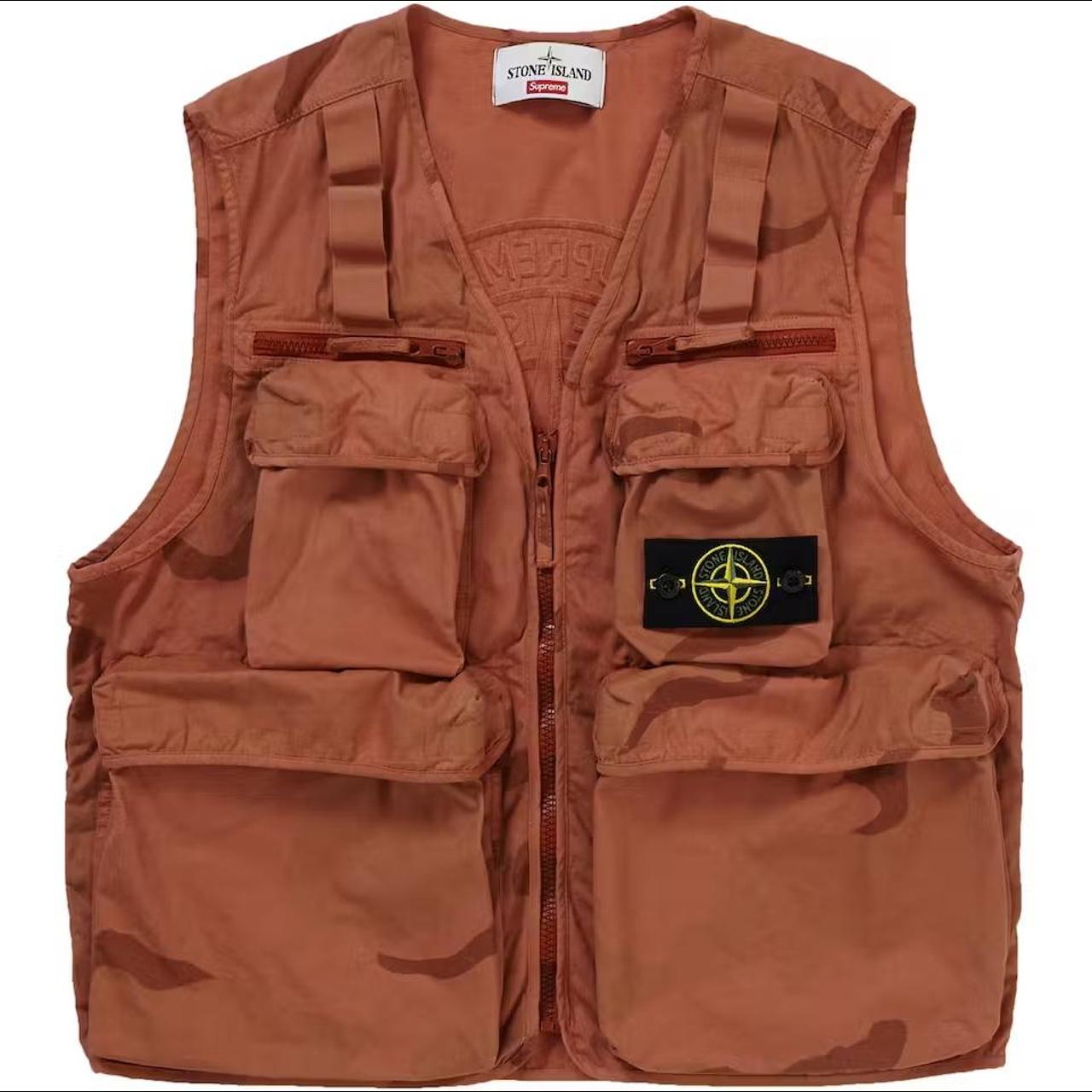 Stone island camo gilet online