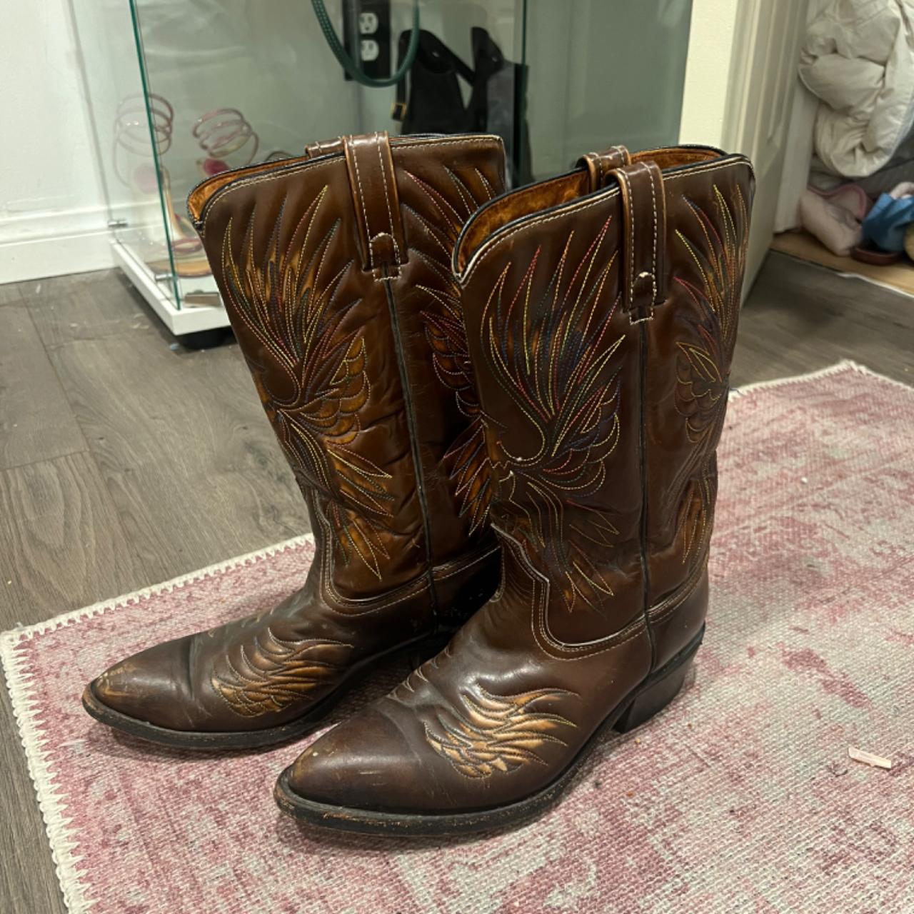 Multi colored cowboy clearance boots