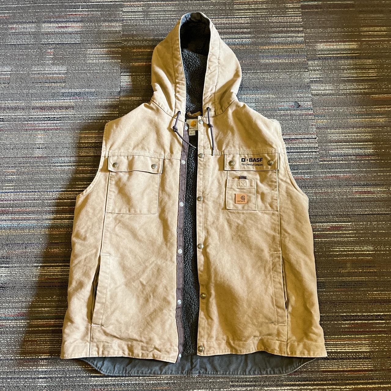 Mens carhartt shop vest with hood