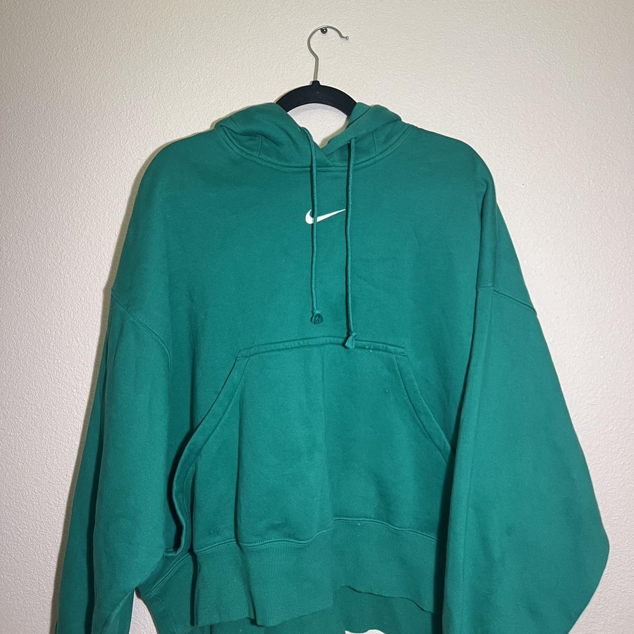 Green Nike Hoodie - Depop