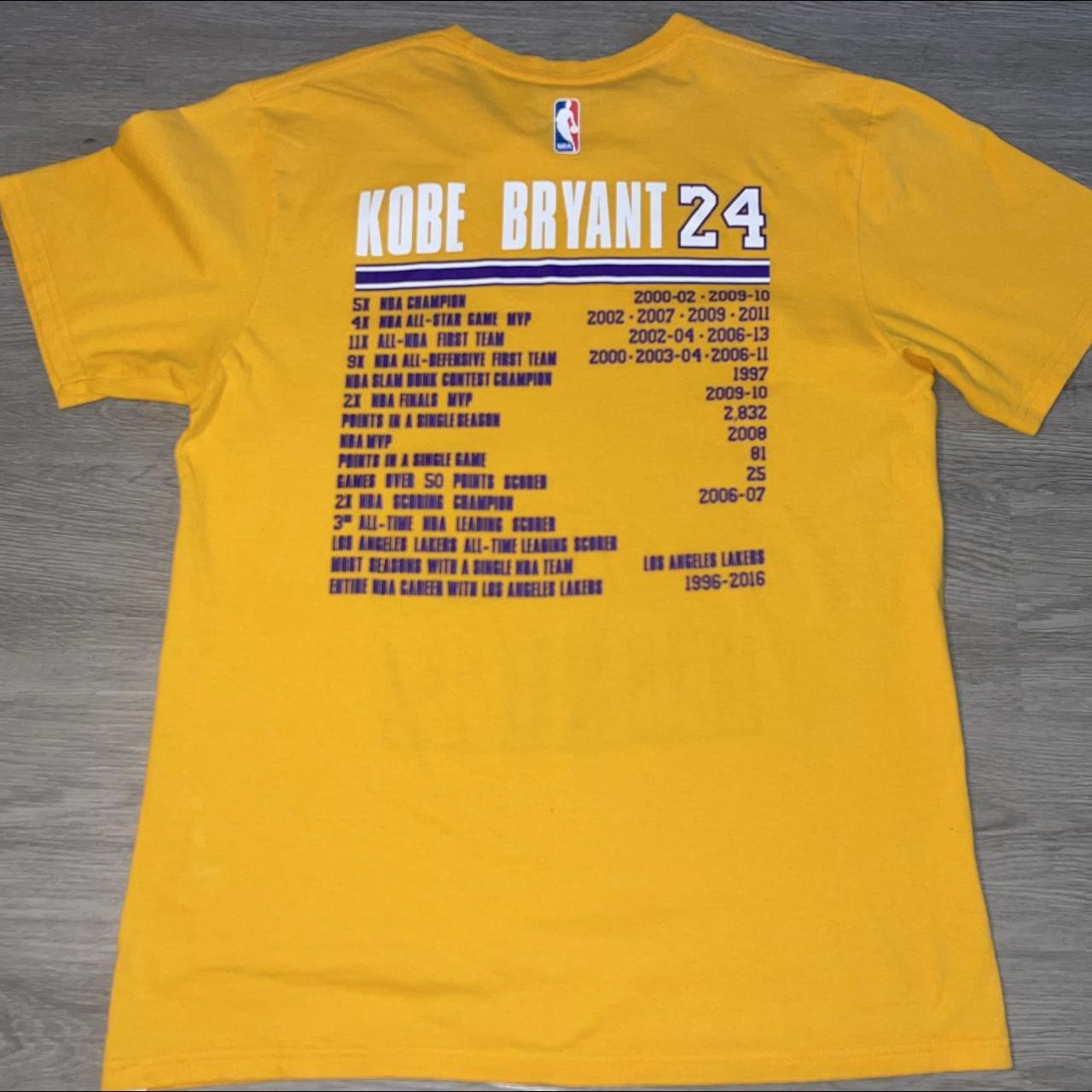 Adidas Kobe Bryant Los Angeles Lakers t shirt. - Depop