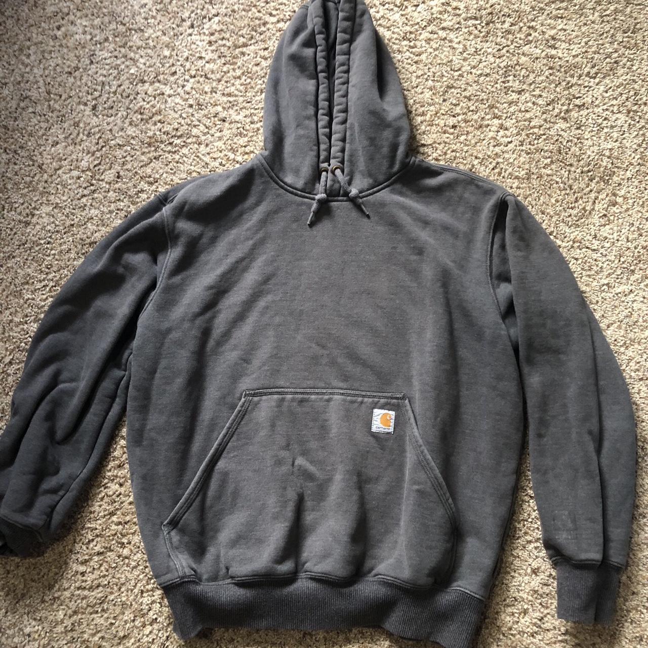 dark grey carhartt hoodie - men's medium - thicker,... - Depop