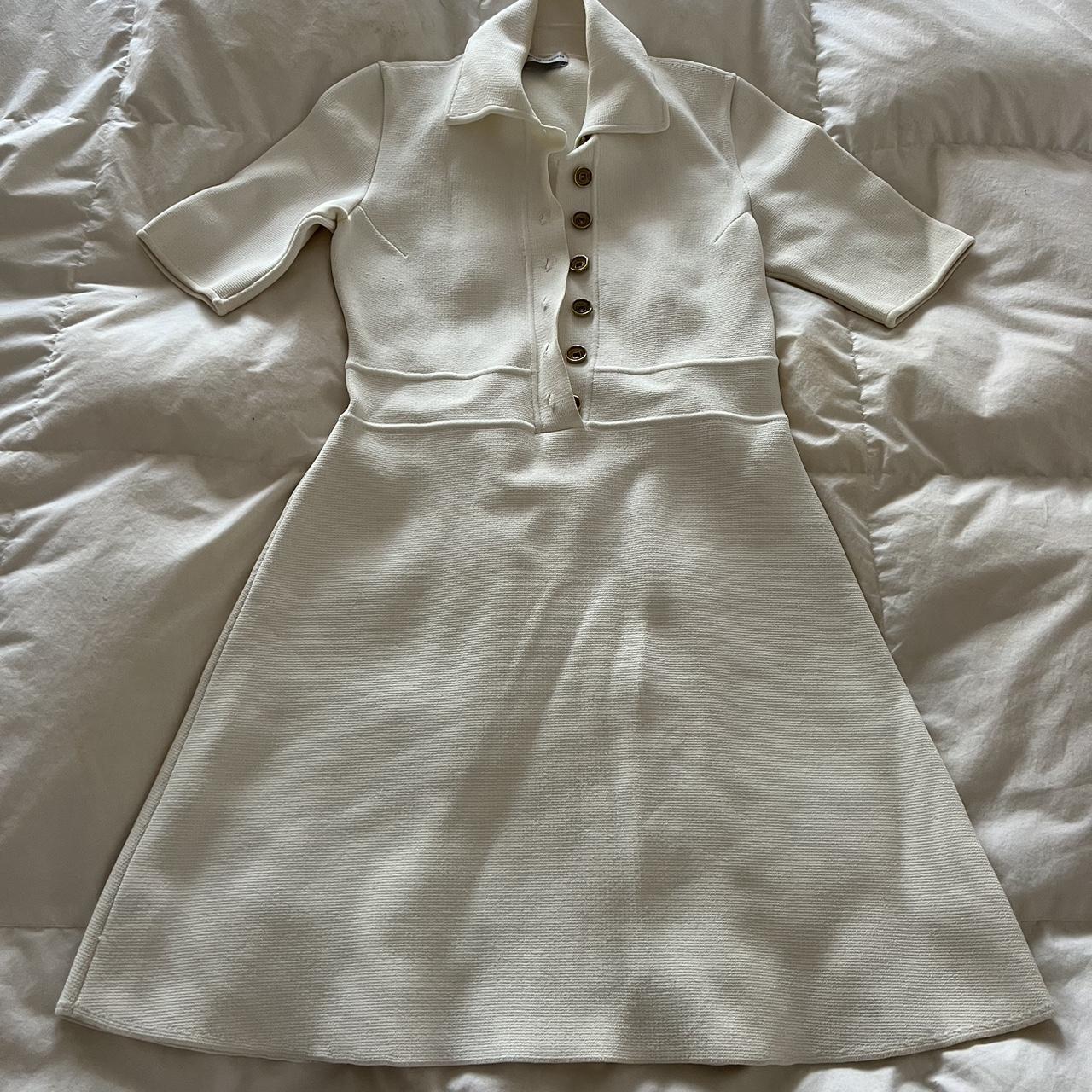 Scanlan Theordore white crepe mini dress Size... - Depop