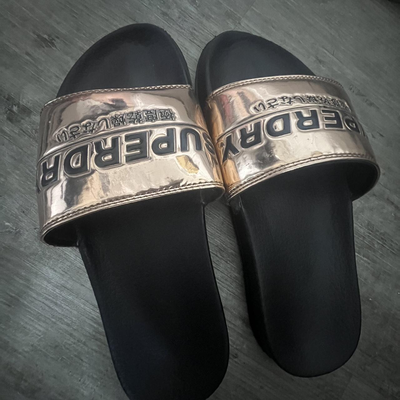 superdry sliders rose gold