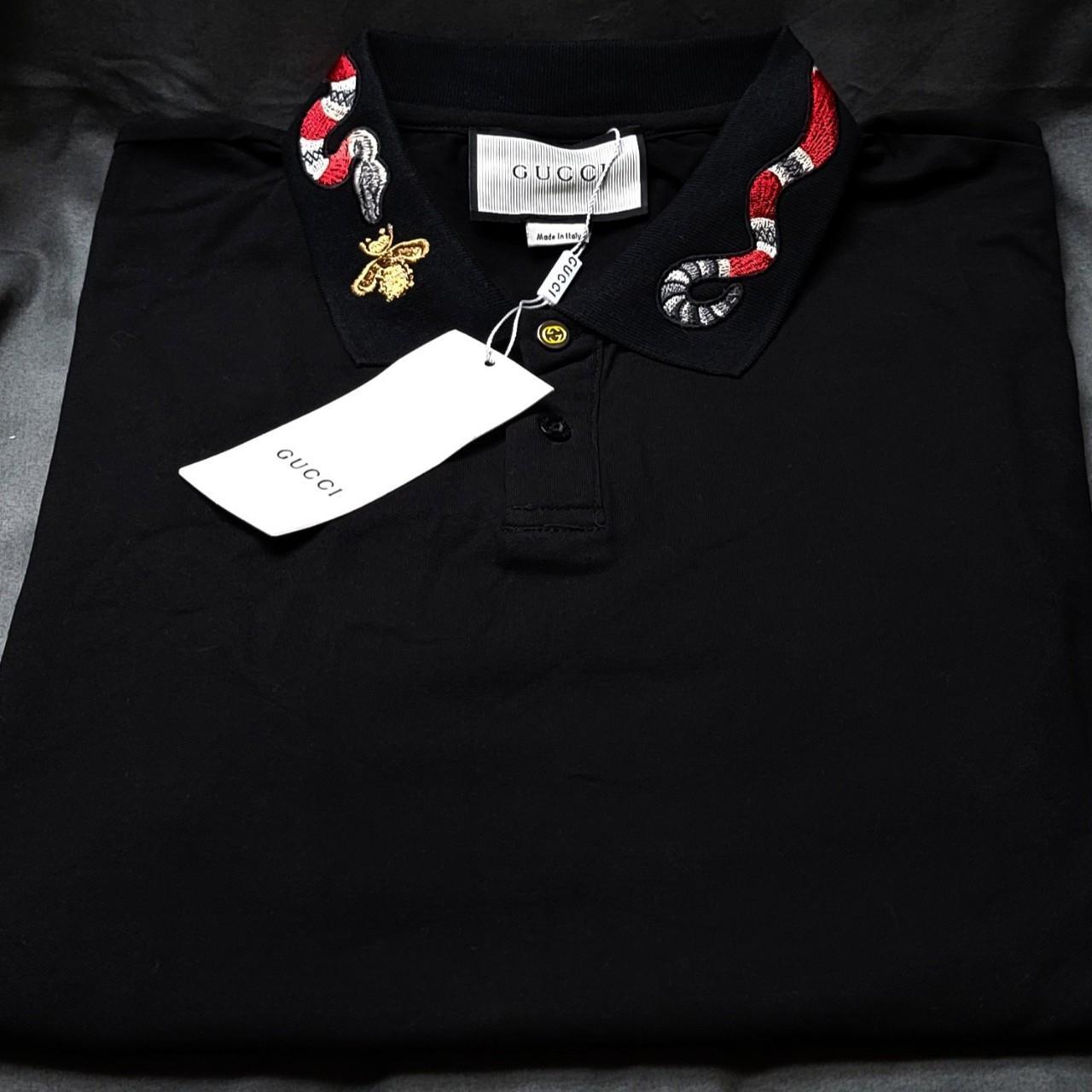 Gucci Snake Collared Polo Shirt Size Medium