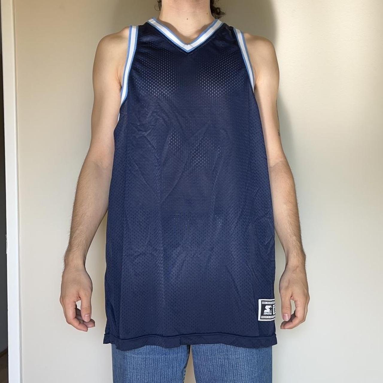 Navy blue starter basketball jersey Size... Depop