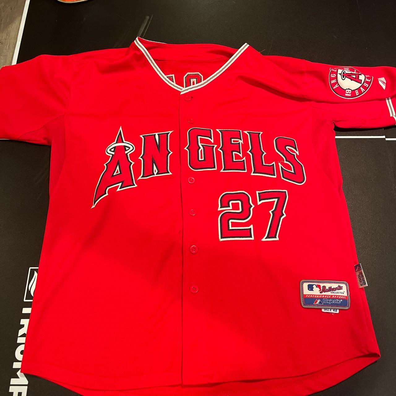 Los Angeles Angels Mike Trout Jersey Mens Small Red - Depop