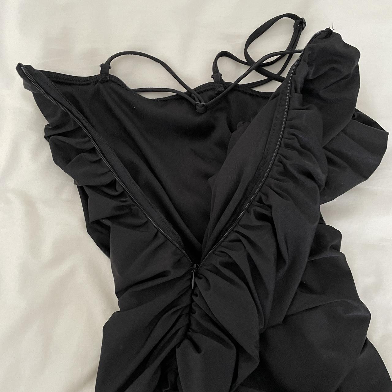 ruched back midi dress