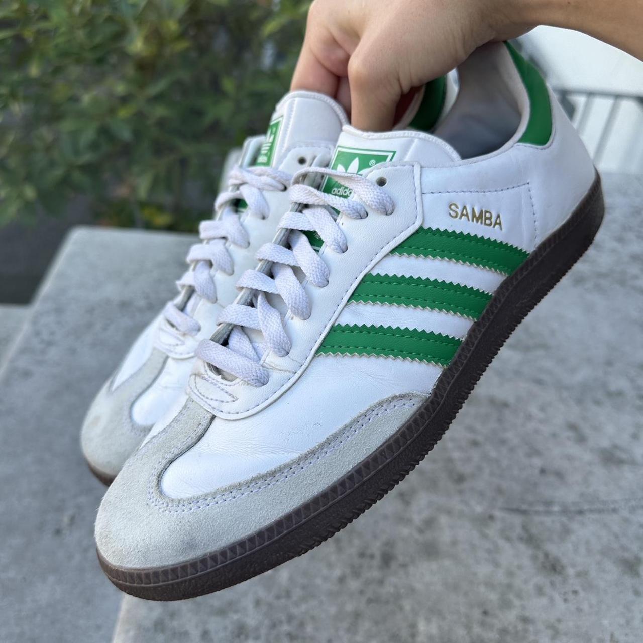 ⭐️ ADIDAS SAMBA ⭐️ - Green and White Very good... - Depop