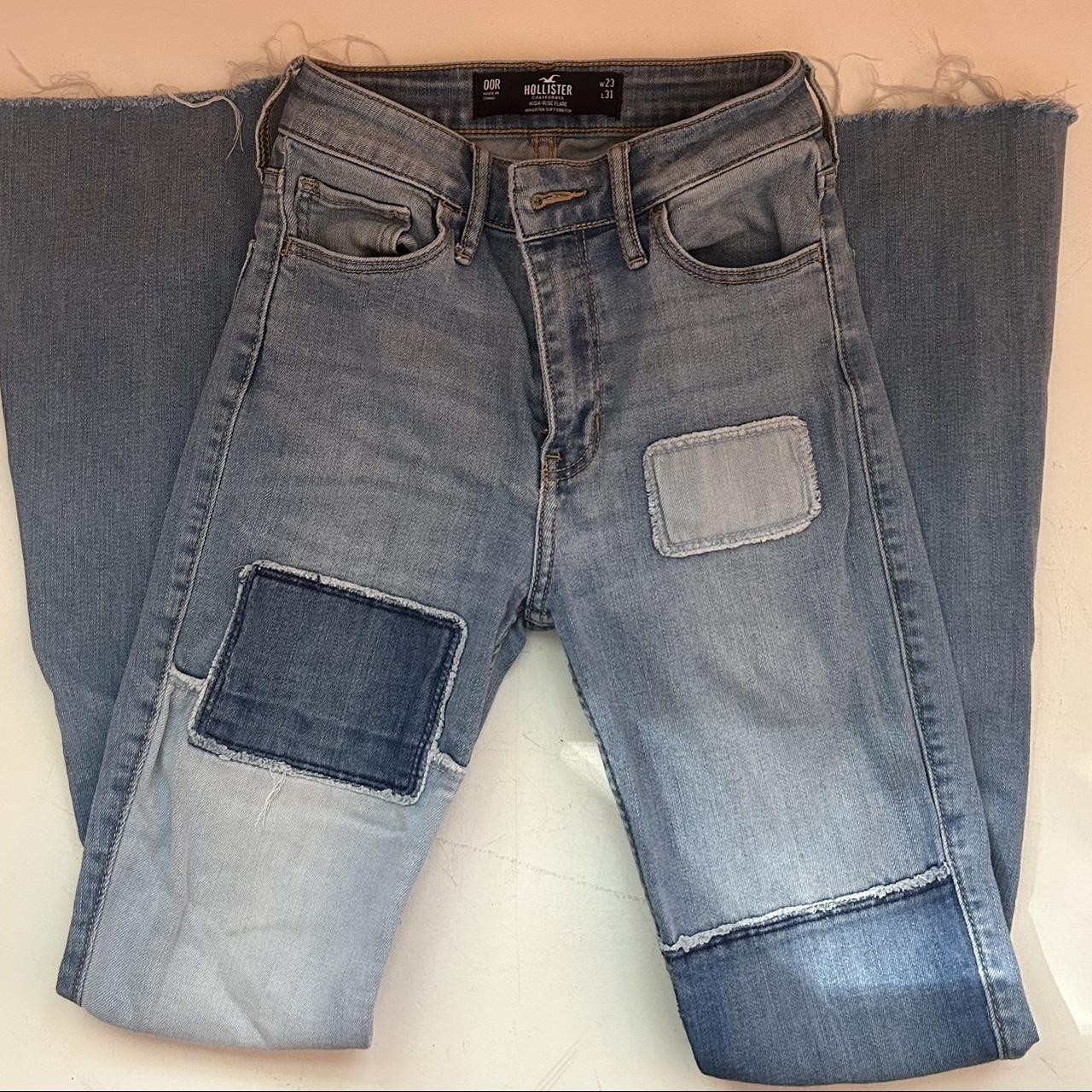 patchwork jeans hollister