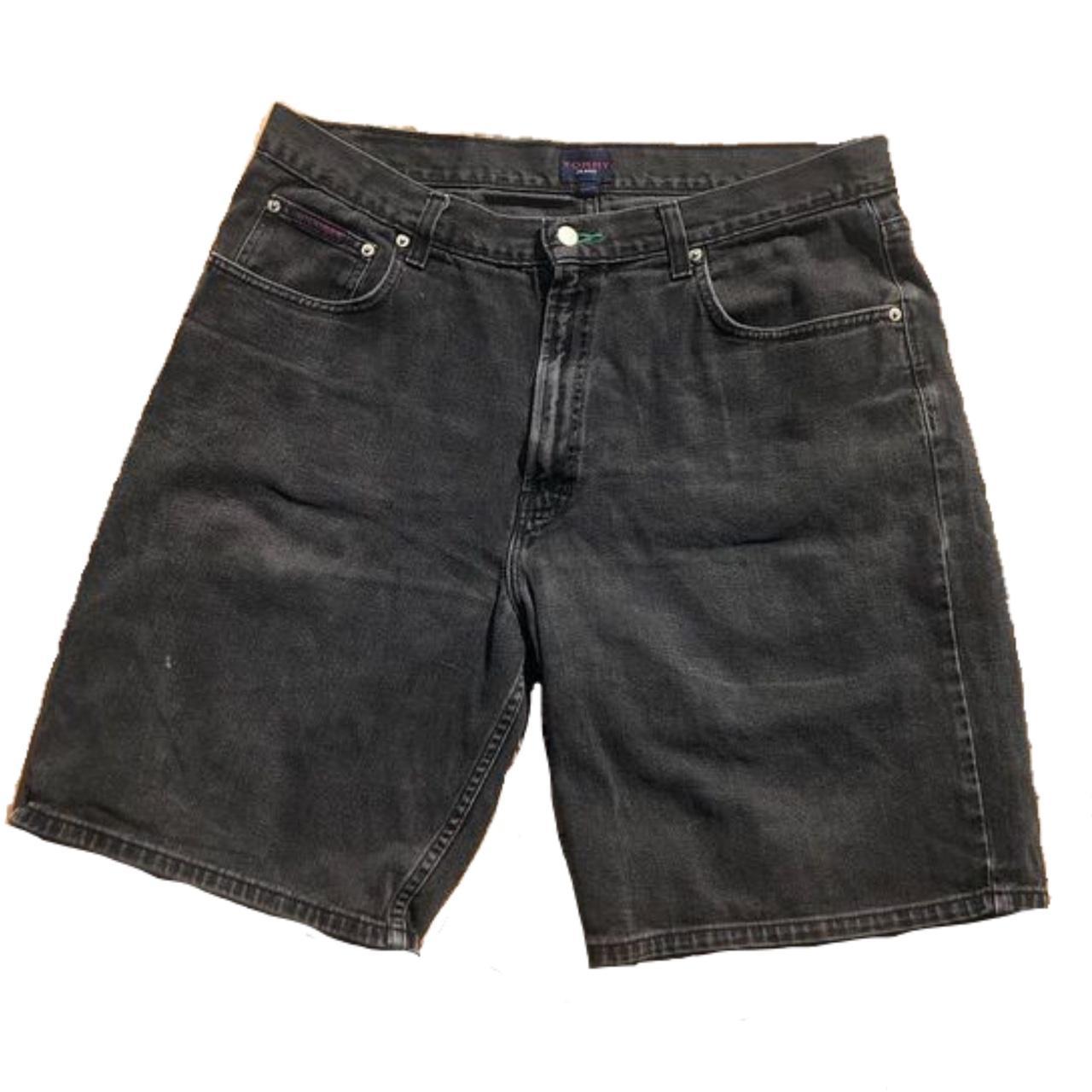 Cute black jorts!! wear with a wife beater and... - Depop