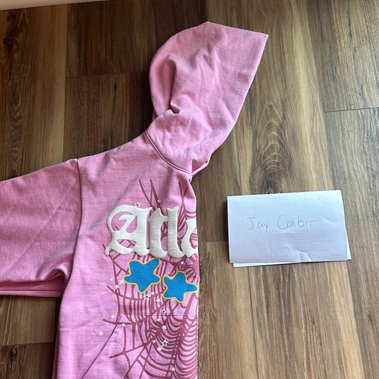 Pink Sp5der Atlanta Hoodie Bought in Cook Group - Depop