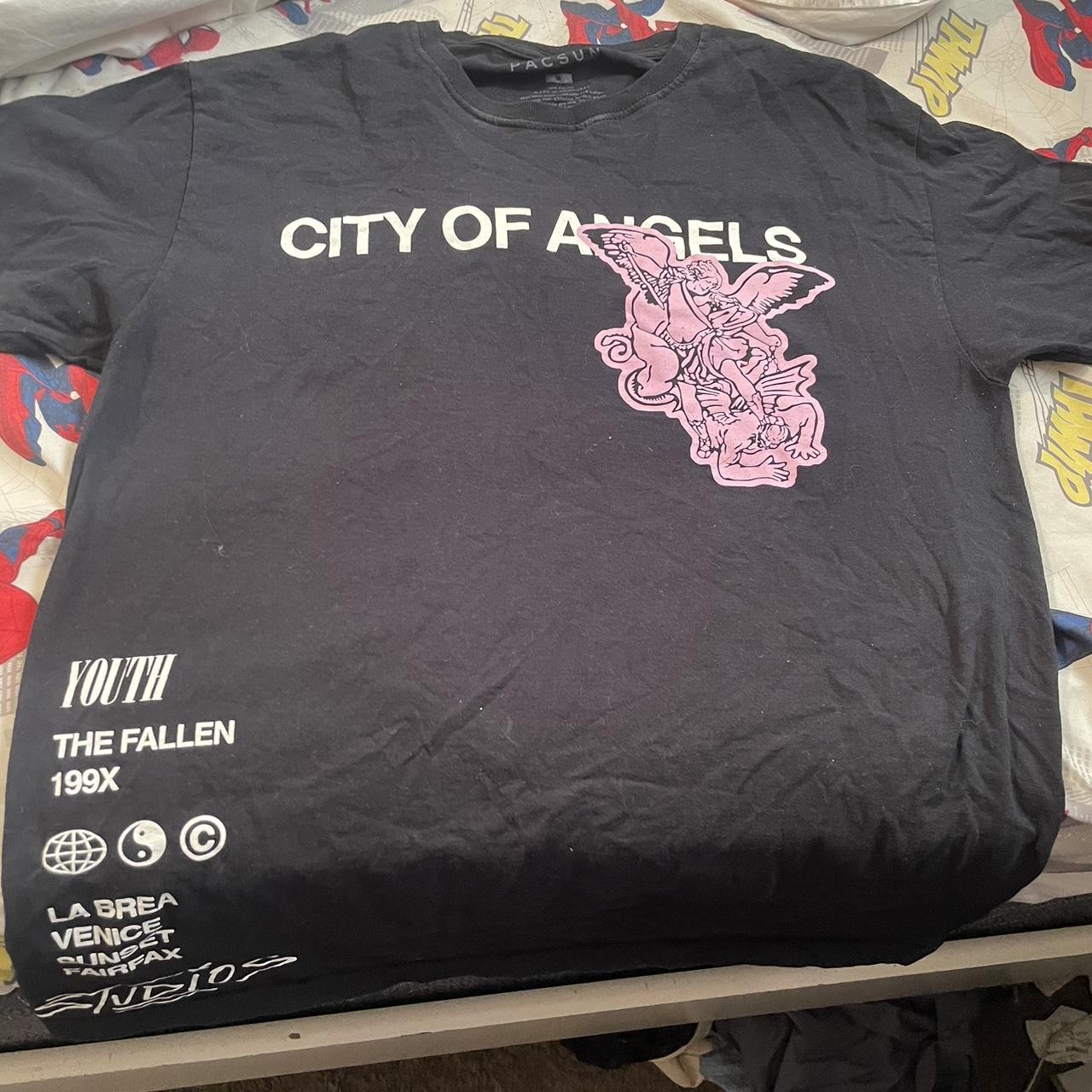 Pacsun Men's City of Angels T-Shirt in Black - Size Small