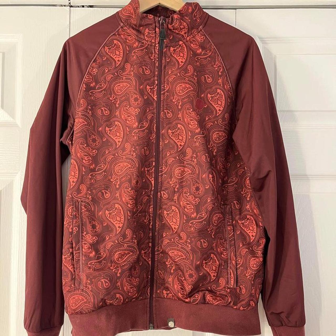 Pretty Green Mens Full Zip Red Burgundy Track Top. Depop