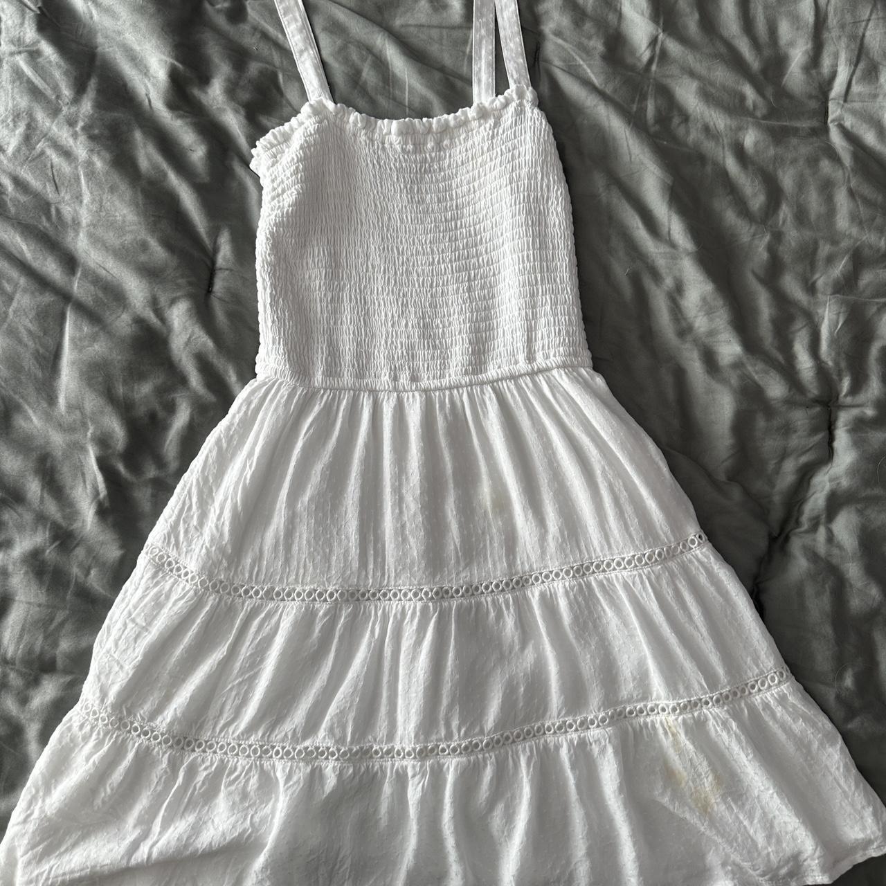 Hollister White Dress - removable straps - a few... - Depop