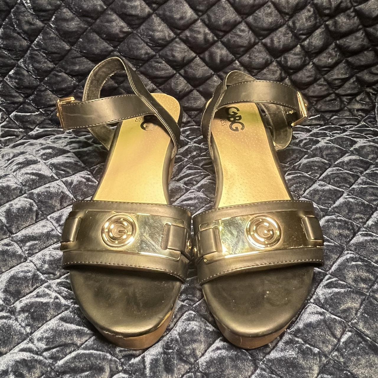 Guess GABELLE - High heeled sandals - gold/gold-coloured - Zalando.de