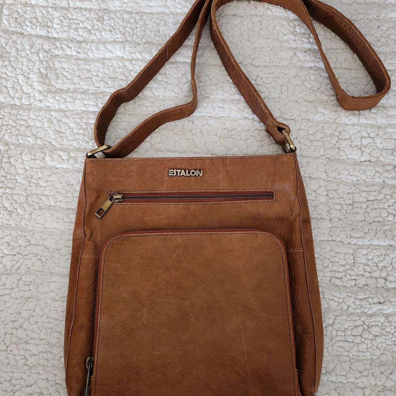 Estalon Genuine Leather Crossbody Bag w/ Depop
