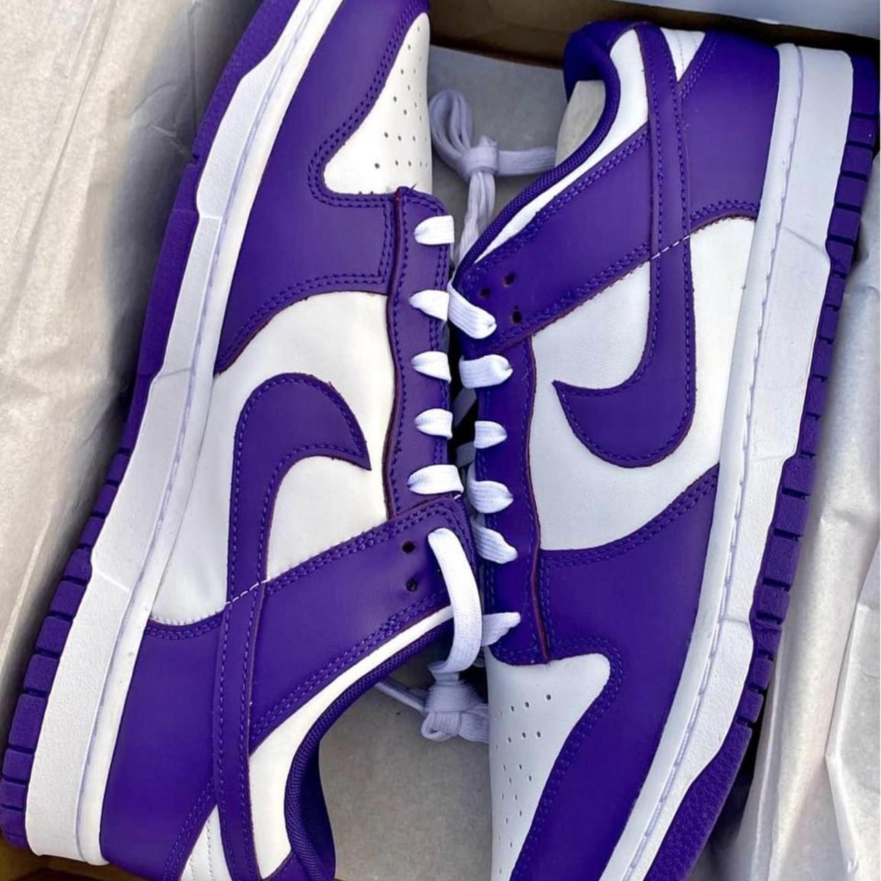 purple green dunks