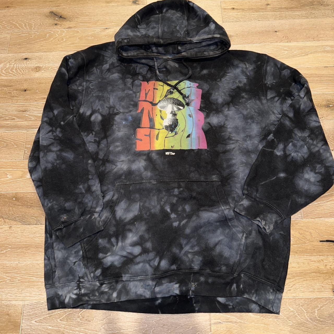 MSFTS REP trippy summer black tie dye hoodie Size