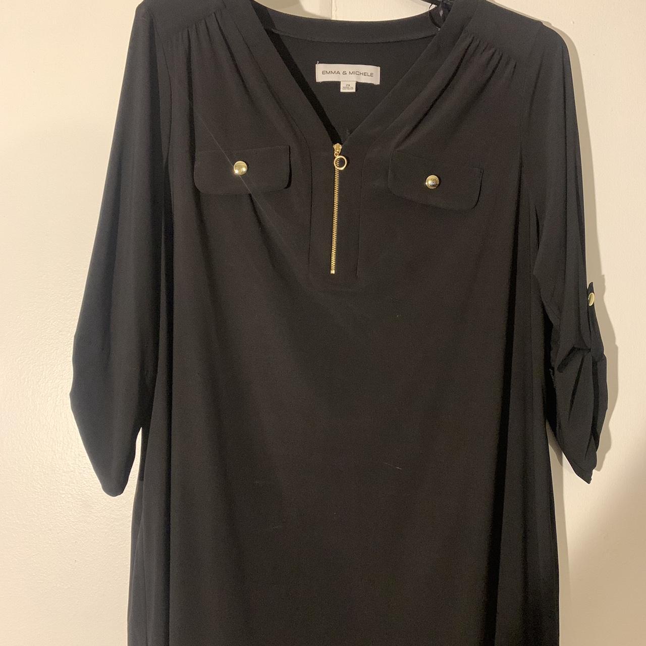 Emma Michelle Black 2x gold accent Dress Depop