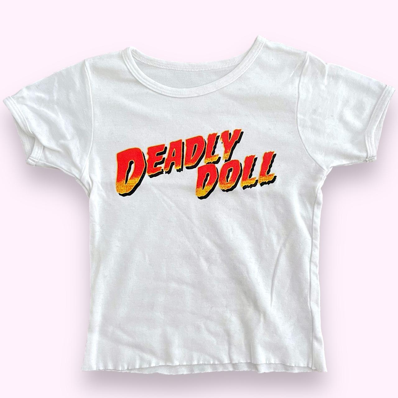 日本未発売 Deadly doll Jesse Jo Stark tour tee WHITE Uber cool official Jesse Jo Stark Deadly Doll retro | Depop