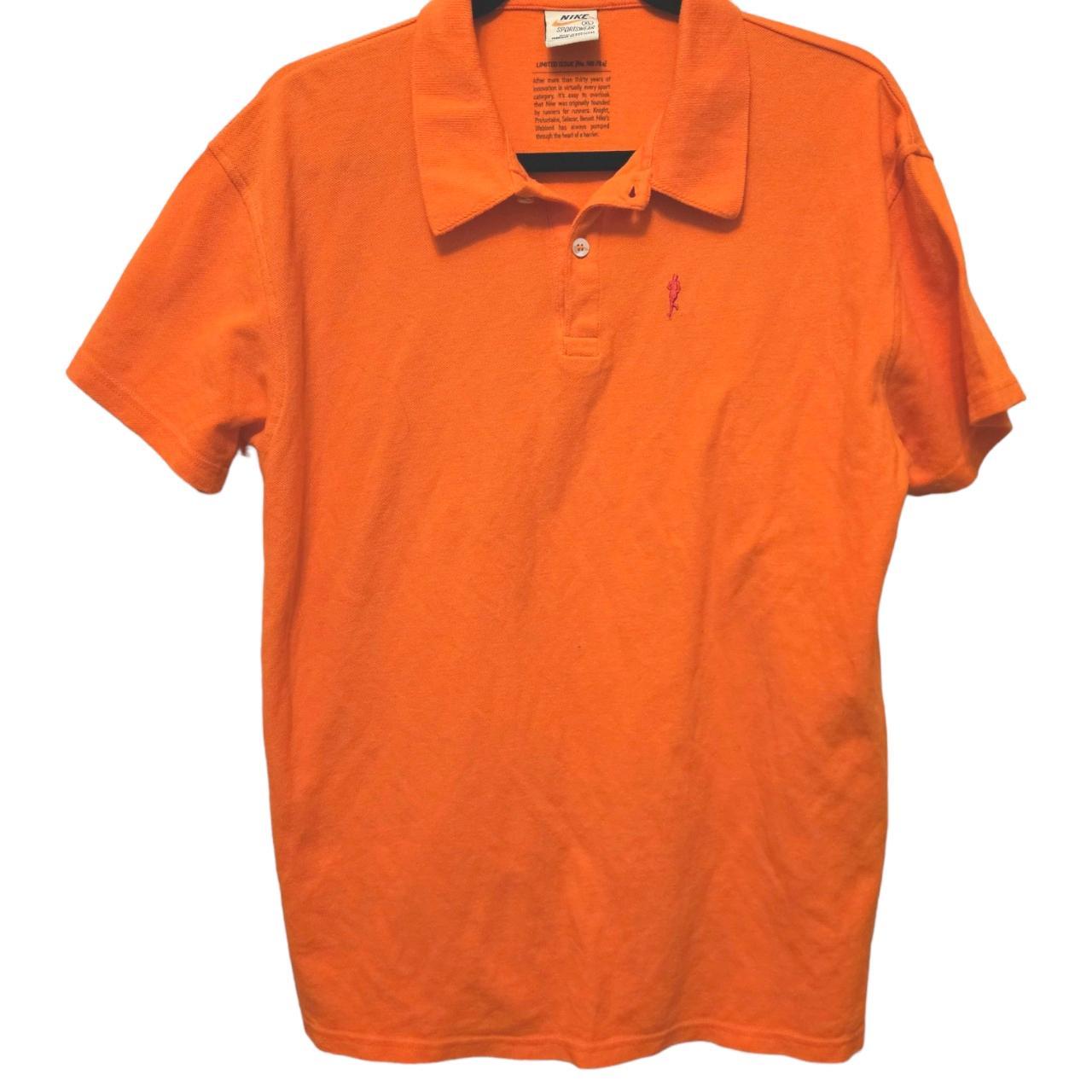 Vintage Nike Polo Ltd Edition Orange Polo To Honor... - Depop