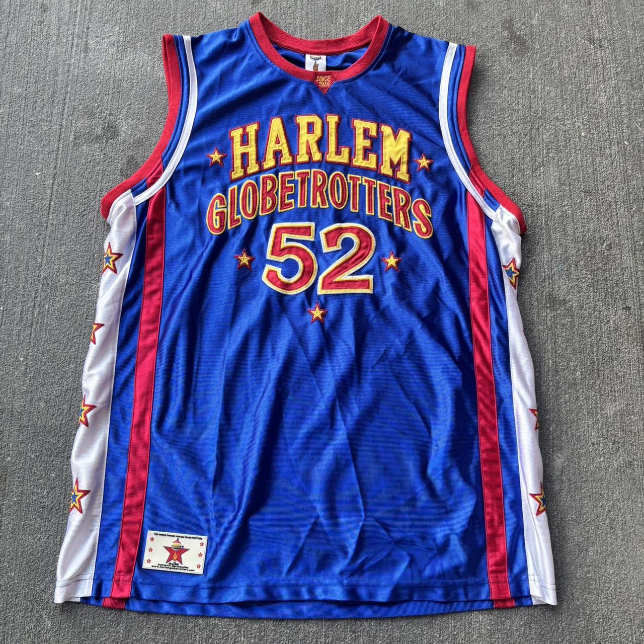 Harlem Globetrotters Big Easy 52 blue and red jersey Depop