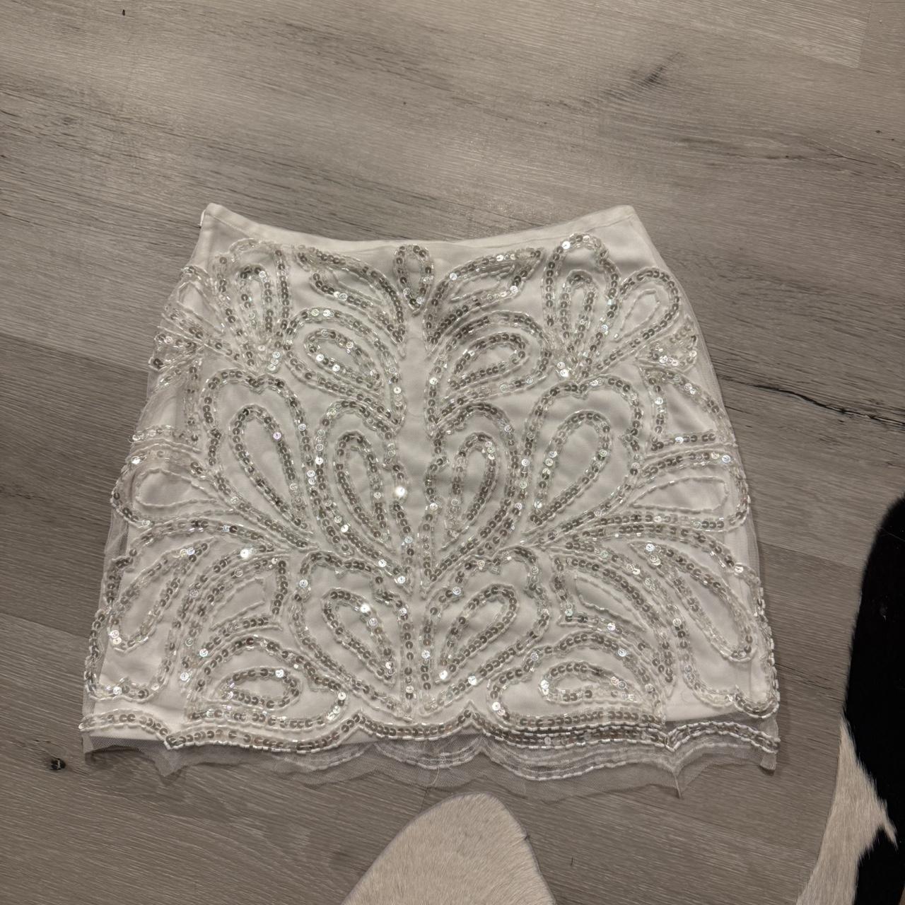 Women's Skirt - White/Cream - XS – Mini white seq… - image 1