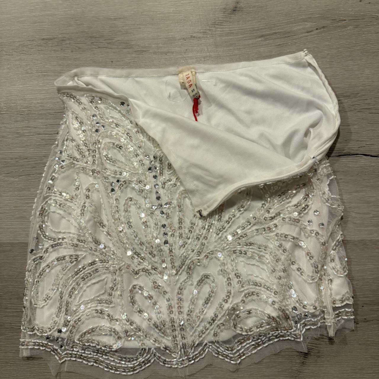 Women's Skirt - White/Cream - XS – Mini white seq… - image 6