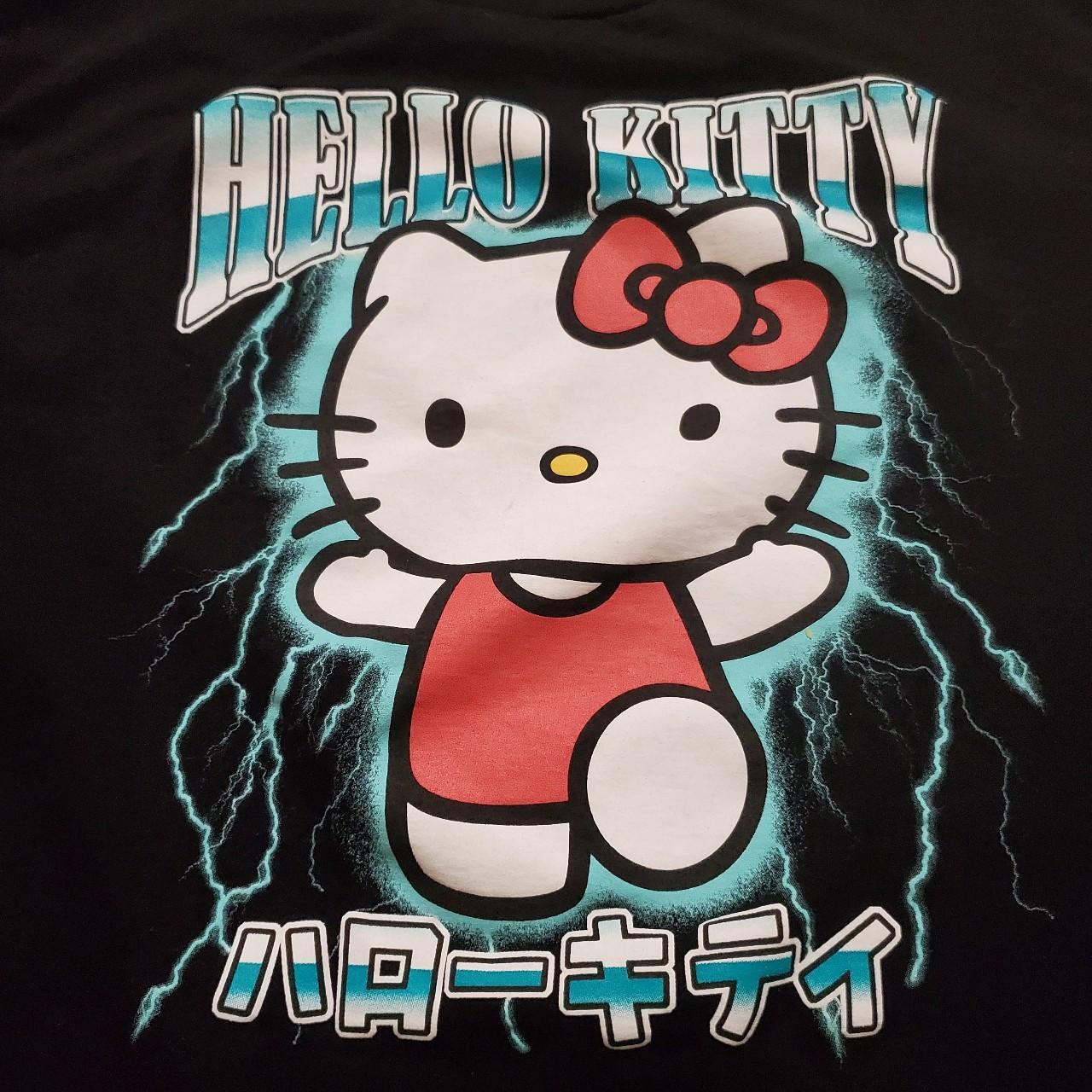 Hello Kitty Guys Graphic Black tee Mens Japanese... - Depop