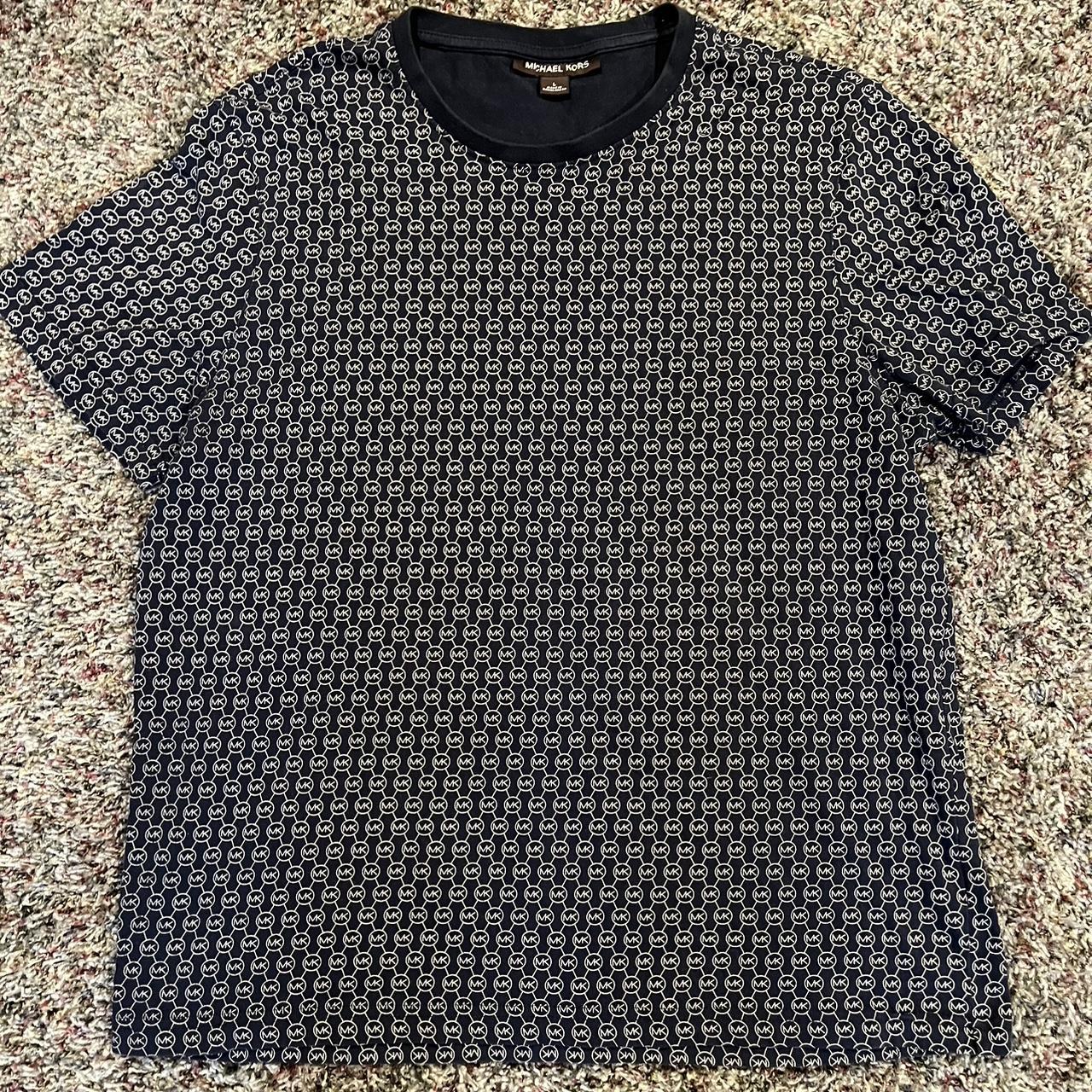 Michael Kors MK Logo print monogram t-shirt Tagged... - Depop