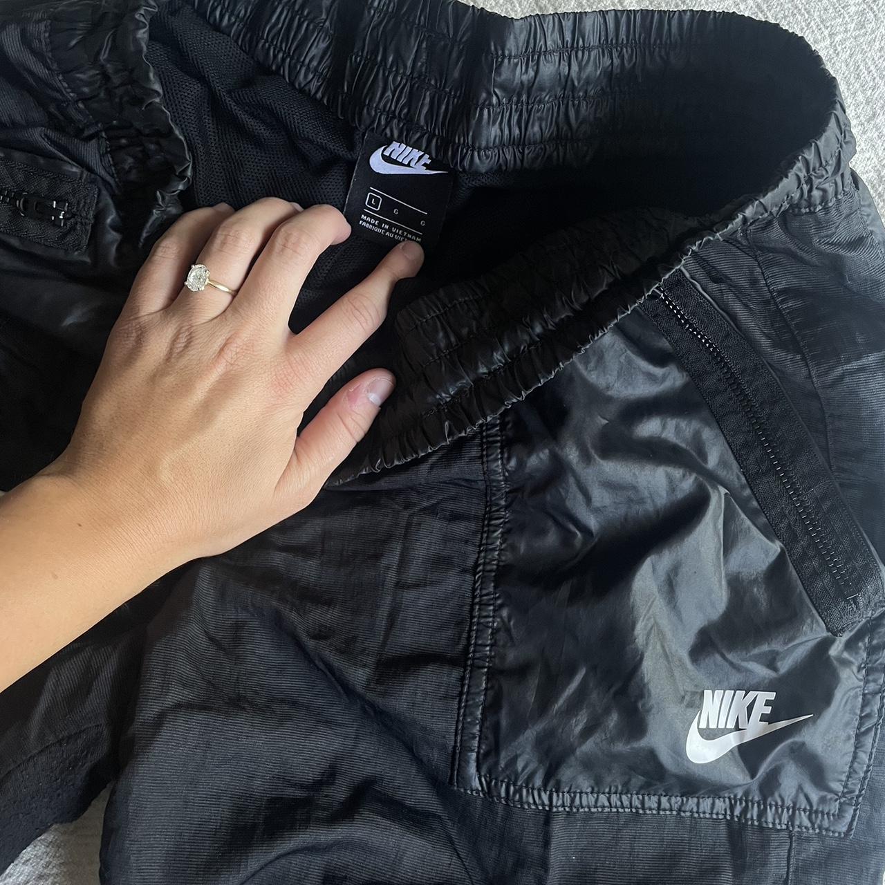 black nike pants! pilling at middle of the pants!... - Depop