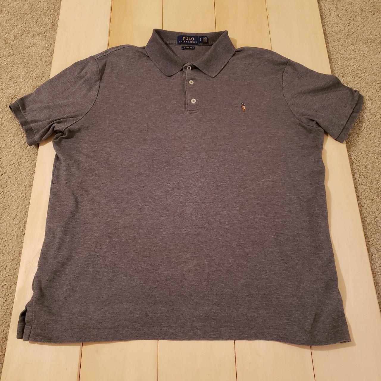 Grey polo shirt 2024 with red horse